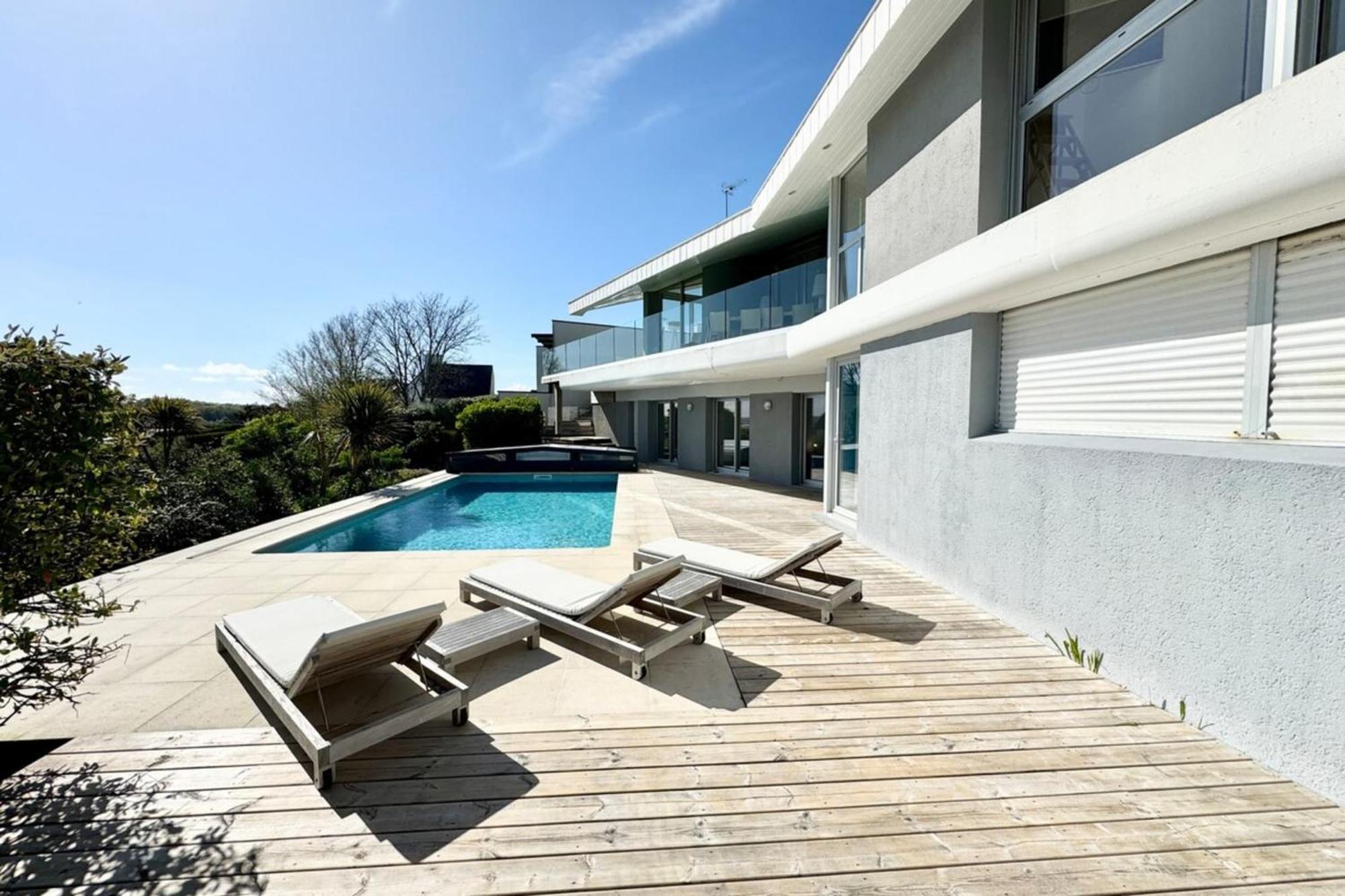 Luxury ! Villa D'Architecte Piscine - Vue Mer 180 ギデル エクステリア 写真